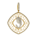 Ciondolo Madonna Oro Bianco Giallo GL102068