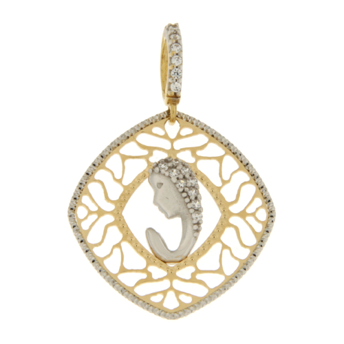 Ciondolo Madonna Oro Bianco Giallo GL102068