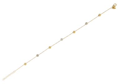 Damenarmband Weiß Gelbgold GL102069