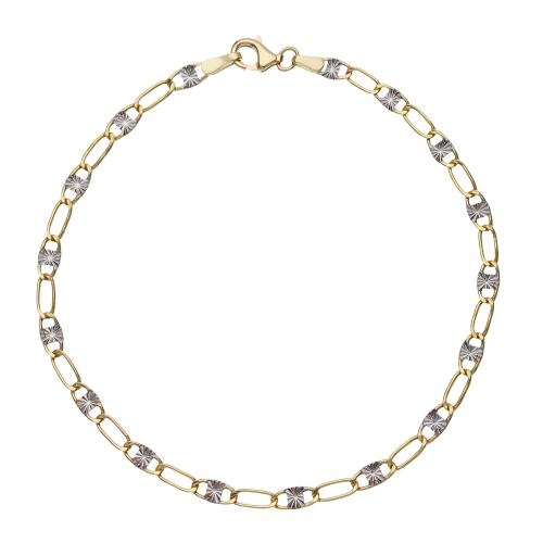 Bracciale Uomo Oro Bianco Giallo GL102072