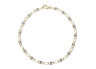 Men's Bracelet White Yellow Gold GL102072