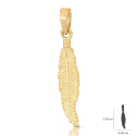 Gelbgold-Federanhänger GL102076