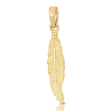 Ciondolo Piuma Oro Giallo GL102076