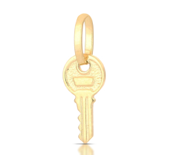 Yellow gold key pendant 803321705416