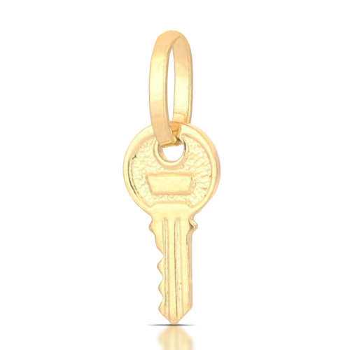 Yellow gold key pendant 803321705416