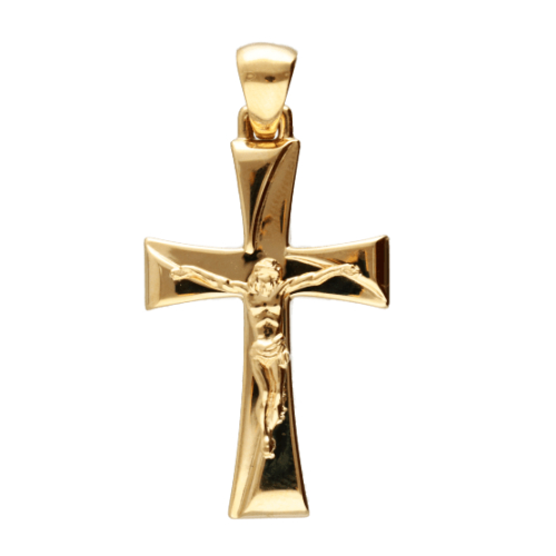 Men's Yellow Gold Cross Pendant GL102084