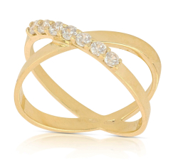 Gelbgoldring für Damen GL102085