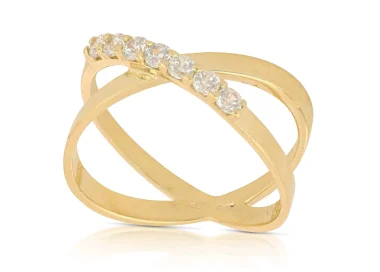 Gelbgoldring für Damen GL102085