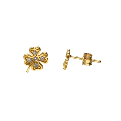 Orecchini Quadrifoglio Oro Giallo GL102090