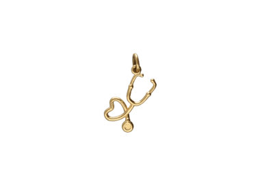 Stethoskop-Anhänger aus Gelbgold GL102092