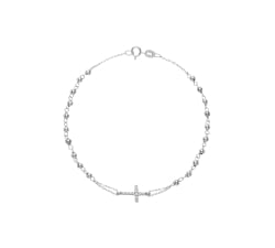 Unisex White Gold Rosary Bracelet GL102093