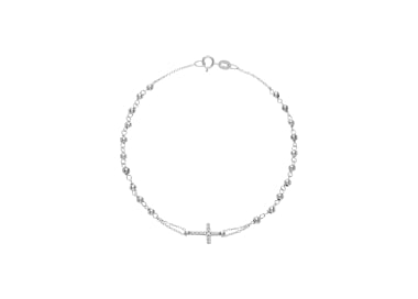 Bracciale Rosario Unisex Oro Bianco GL102093