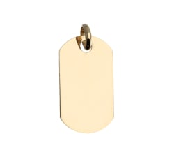 Anpassbarer Medaillenanhänger aus Gelbgold GL102101
