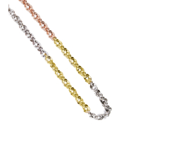Damenkette in Weiß-, Gelb- und Roségold GL102102