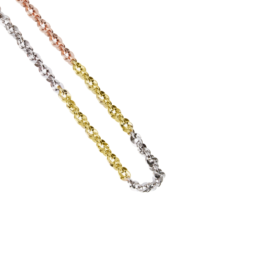 Damenkette in Weiß-, Gelb- und Roségold GL102102