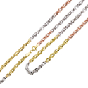 Damenkette in Weiß-, Gelb- und Roségold GL102102