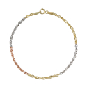 Weißgoldarmband Gelbe Rose GL102103