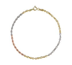 Weißgoldarmband Gelbe Rose GL102103