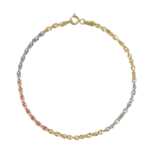 Weißgoldarmband Gelbe Rose GL102103
