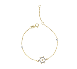 Children's Bracelet in White and Yellow Gold GL102113