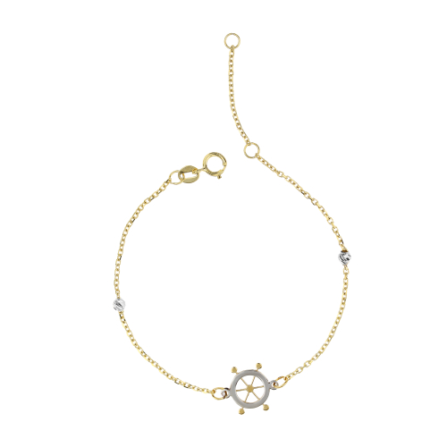 Children's Bracelet in White and Yellow Gold GL102113