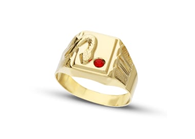 Gelbgoldring für Herren GL102115