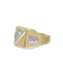 Men's Ring in Yellow and White Gold GL102116