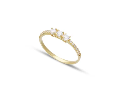 Women's Yellow Gold Trilogy Ring GL102119