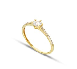 Solitärring für Damen aus Gelbgold GL102220