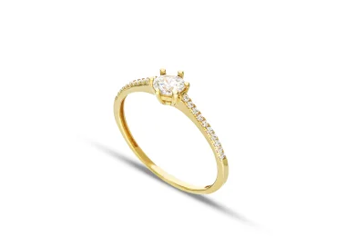 Women's Solitaire Ring in Yellow Gold GL102220
