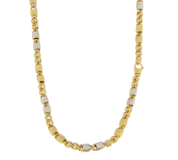 Men's Necklace in Yellow and White Gold GL102225