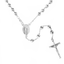 White Gold Rosary Necklace GL102230