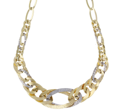 Damenhalskette aus Gelb- und Weißgold GL102246