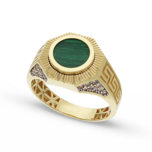 Herrenring aus Gelb- und Weißgold GL102292