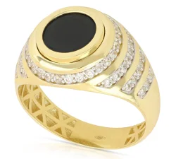 Anello Uomo Oro Bianco Giallo GL102293