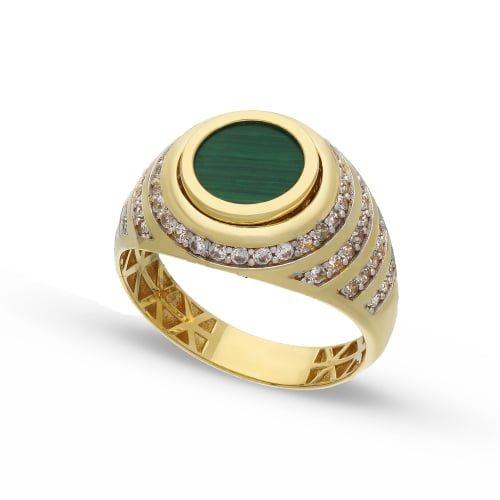 Herrenring aus Gelb- und Weißgold GL102294