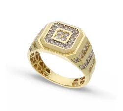 Anello Uomo Oro Bianco Giallo GL102295