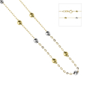 Unisex Necklace in White and Yellow Gold GL102302