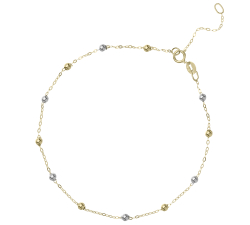 Unisex Bracelet in White and Yellow Gold GL102306