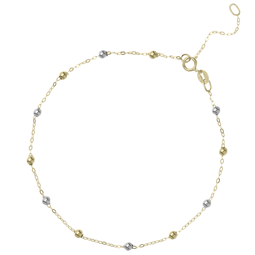 Unisex Bracelet in White and Yellow Gold GL102306