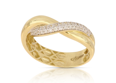 Damenring aus Gelb- und Weißgold GL102338