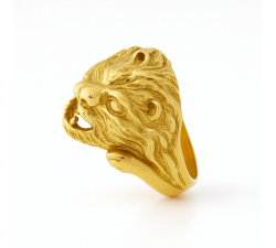 Anello Uomo Oro Giallo Testa di Leone GL102030