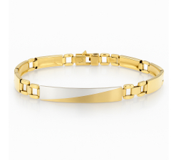 Bracciale Uomo Oro Giallo Bianco GL101239