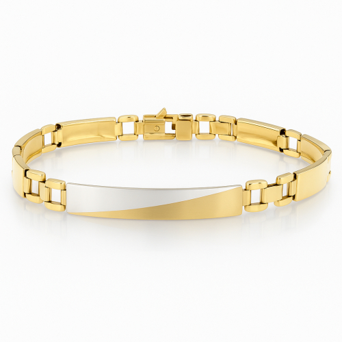 White Yellow Gold Men's Bracelet GL101239