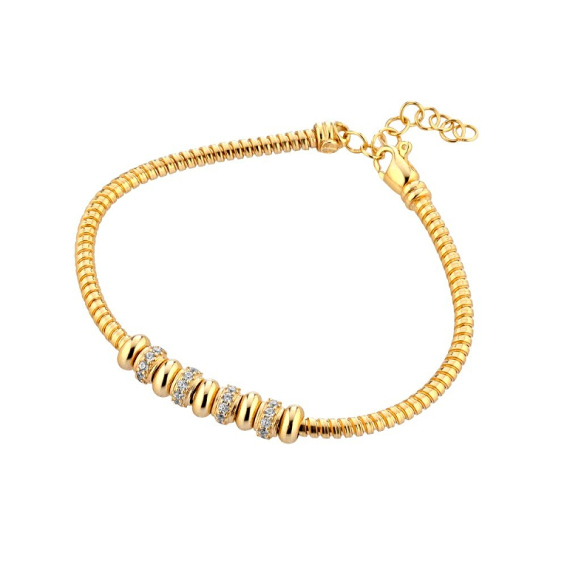 Engelsrufer Twist Bracciale Donna Argento 925 Con Ciondolo Ala E Zirconi - Regolabile