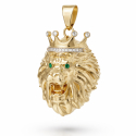 Gelbgoldener Löwenkopf-Anhänger GL102360