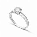Women's White Gold Solitaire Ring GL102368