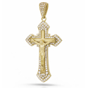Unisex Yellow Gold Cross Pendant GL102371