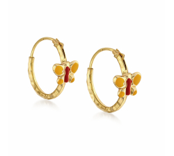 Orecchini bambina farfallina in Oro Giallo 803321716802