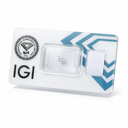 IGI-Blister-Diamant, 0,27 Karat, Farbe F, Reinheit IF